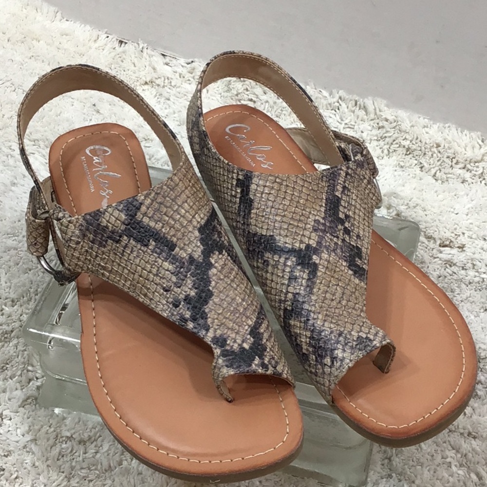 Carlos Santana Trilogy snake toe sandals 8